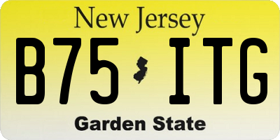 NJ license plate B75ITG