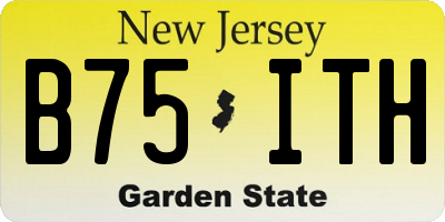 NJ license plate B75ITH