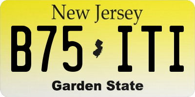 NJ license plate B75ITI
