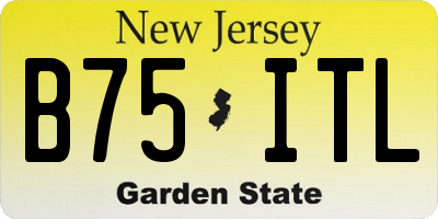 NJ license plate B75ITL