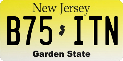 NJ license plate B75ITN