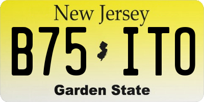 NJ license plate B75ITO