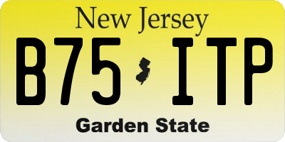 NJ license plate B75ITP