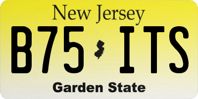 NJ license plate B75ITS
