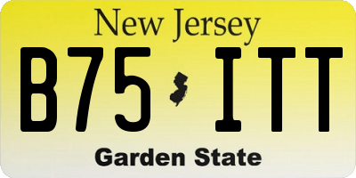 NJ license plate B75ITT
