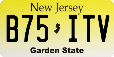 NJ license plate B75ITV