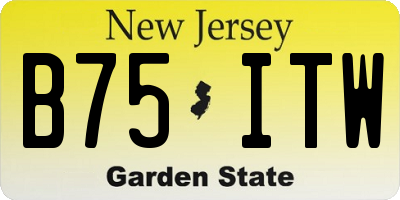 NJ license plate B75ITW
