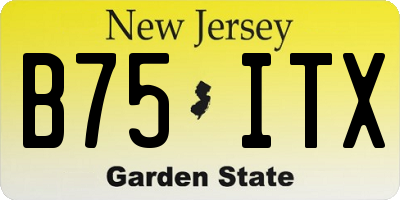 NJ license plate B75ITX