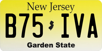 NJ license plate B75IVA