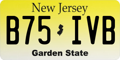 NJ license plate B75IVB