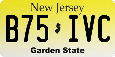 NJ license plate B75IVC