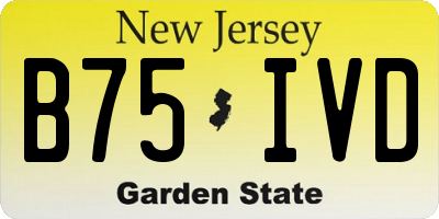 NJ license plate B75IVD