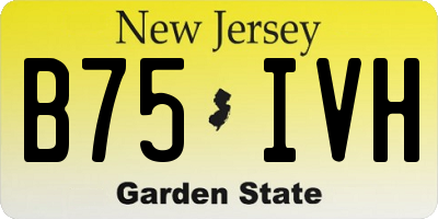 NJ license plate B75IVH