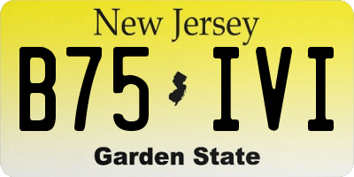 NJ license plate B75IVI