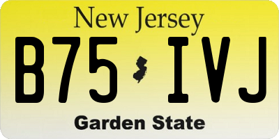NJ license plate B75IVJ
