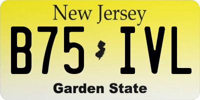 NJ license plate B75IVL
