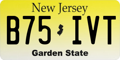NJ license plate B75IVT