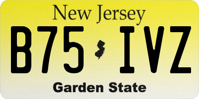 NJ license plate B75IVZ