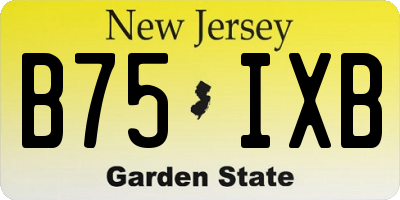 NJ license plate B75IXB