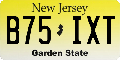 NJ license plate B75IXT