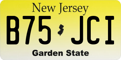 NJ license plate B75JCI
