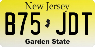 NJ license plate B75JDT