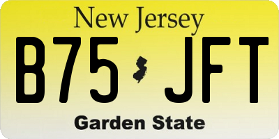 NJ license plate B75JFT