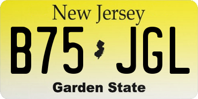 NJ license plate B75JGL