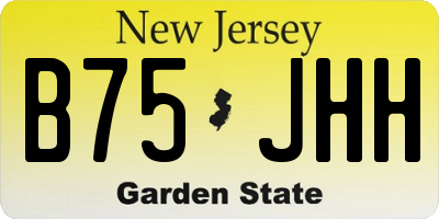 NJ license plate B75JHH