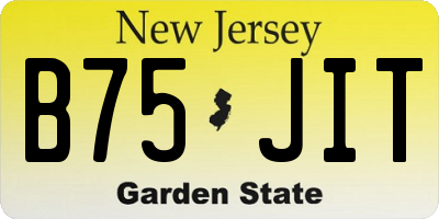 NJ license plate B75JIT