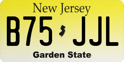 NJ license plate B75JJL