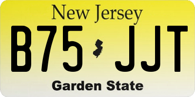 NJ license plate B75JJT