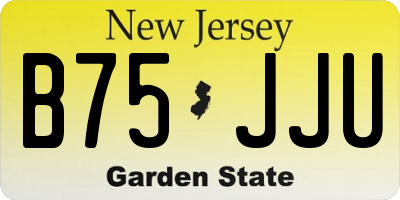 NJ license plate B75JJU