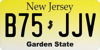 NJ license plate B75JJV