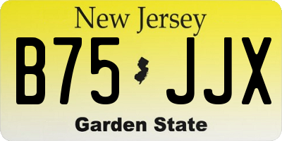NJ license plate B75JJX