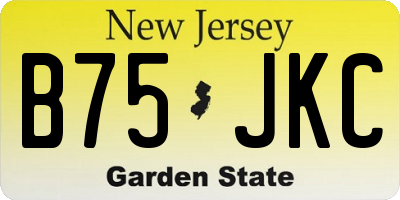 NJ license plate B75JKC