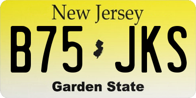 NJ license plate B75JKS