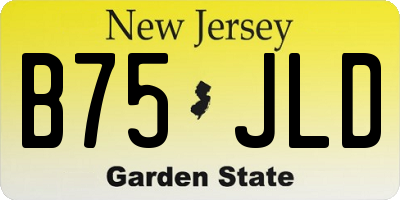 NJ license plate B75JLD