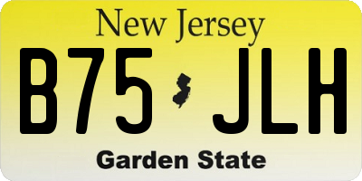 NJ license plate B75JLH