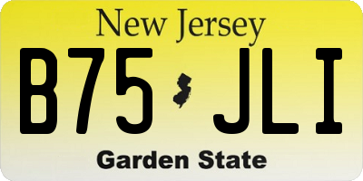 NJ license plate B75JLI
