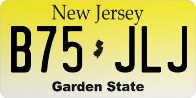 NJ license plate B75JLJ