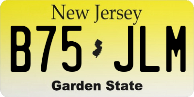 NJ license plate B75JLM