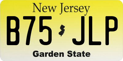 NJ license plate B75JLP