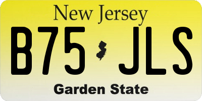 NJ license plate B75JLS