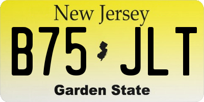 NJ license plate B75JLT