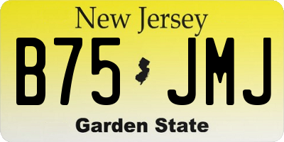 NJ license plate B75JMJ