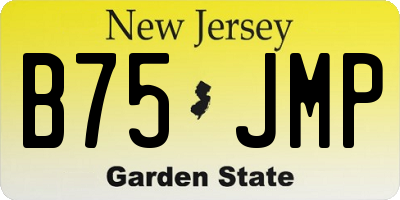 NJ license plate B75JMP
