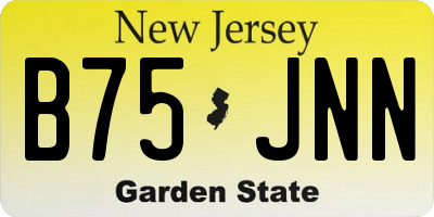 NJ license plate B75JNN