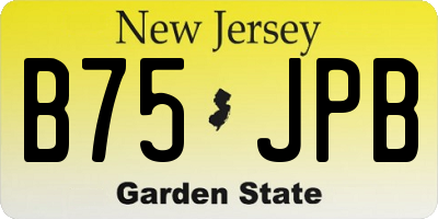 NJ license plate B75JPB