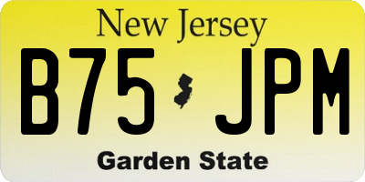 NJ license plate B75JPM